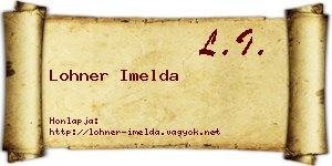 Lohner Imelda névjegykártya